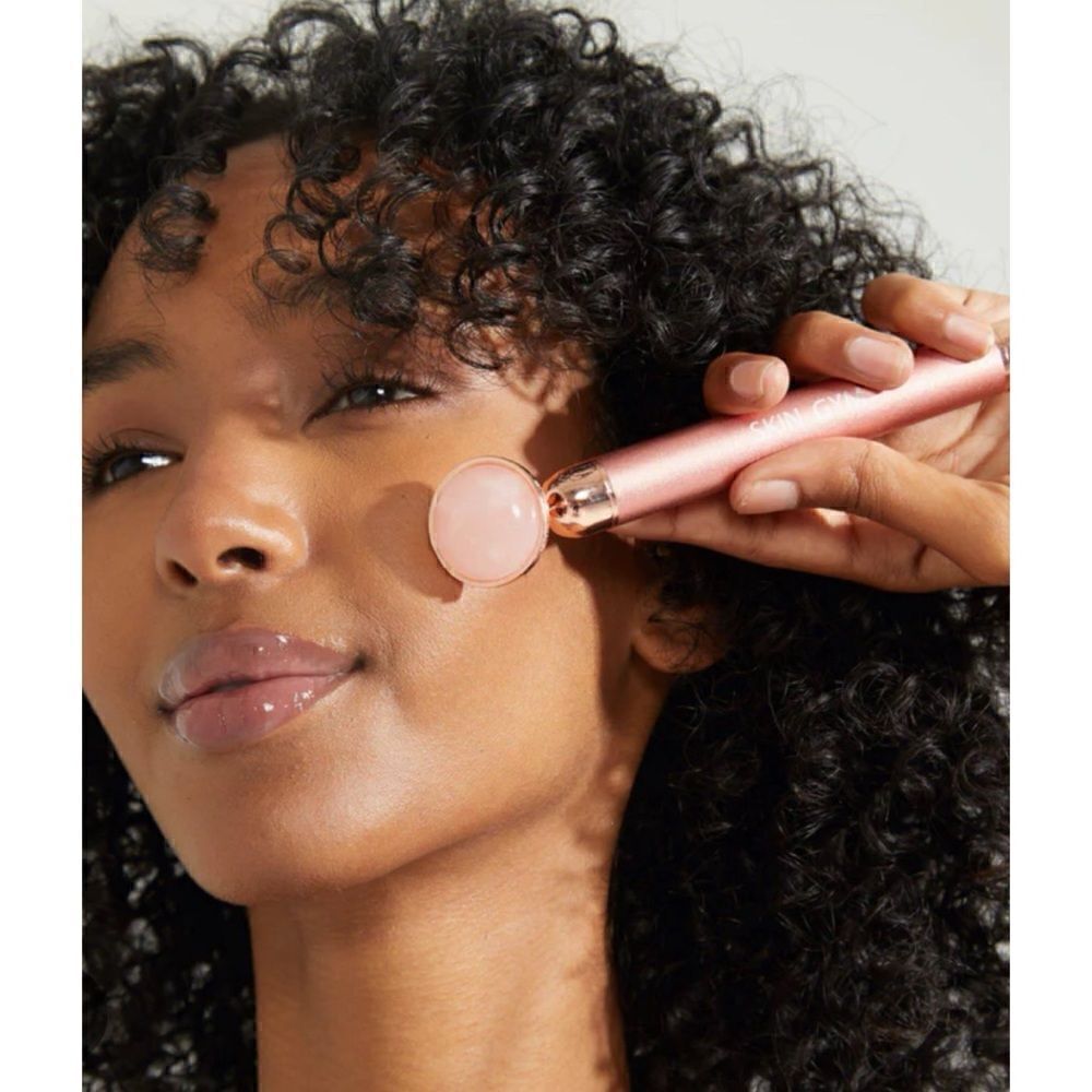 Skin Gym Rose Quartz Revati Vibrating Beauty Tool / New In Box